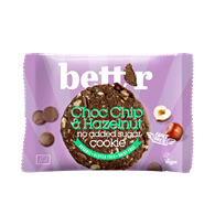 CIASTKO Z CZEKOLADĄ I ORZECHAMI LASKOWYMI BEZ DODATKU CUKRÓW BIO 40 g - BETT'R