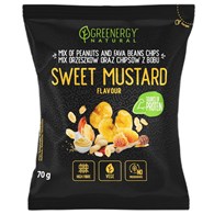 MIESZANKA PROTEINOWA ORZESZKÓW I CHIPSÓW Z BOBU SŁODKA MUSZTARDA 70 g - GREENERGY
