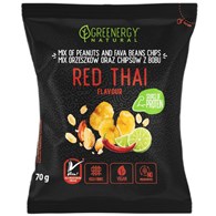 MIESZANKA PROTEINOWA ORZESZKÓW I CHIPSÓW Z BOBU RED THAI 70 g - GREENERGY