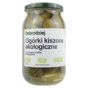 OGÓRKI KISZONE BEZGLUTENOWE BIO 900 g (500 g) - DOBRODZIEJ