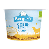 OWCZY JOGURT TYPU GRECKIEGO O SMAKU WANILIOWYM BIO 250 g - BERGERIE