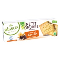 HERBATNIKI MAŚLANE PETIT BEURRE Z CZEKOLADĄ BIO 197 g - BISSON
