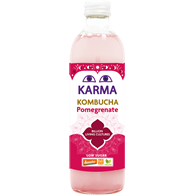 KOMBUCHA Z GRANATEM NISKA ZAWARTOŚĆ CUKRÓW FAIR FOR LIFE DEMETER BIO 500 ml - KARMA KOMBUCHA