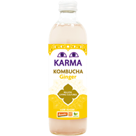 KOMBUCHA Z IMBIREM NISKA ZAWARTOŚĆ CUKRÓW FAIR FOR LIFE DEMETER BIO 500 ml - KARMA KOMBUCHA