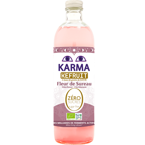 NAPÓJ KEFRUIT KWIAT CZARNEGO BZU BEZ CUKRU FAIR FOR LIFE BIO 750 ml - KARMA KOMBUCHA