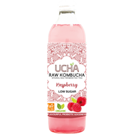 KOMBUCHA O SMAKU MALINOWYM NISKA ZAWARTOŚĆ CUKRÓW FAIR FOR LIFE BIO 350 ml - UCHA