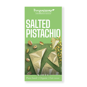 TABLICZKA KAKAOWA PISTACJE - SÓL HIMALAJSKA BEZGLUTENOWA BIO 60 g - BENJAMISSIMO