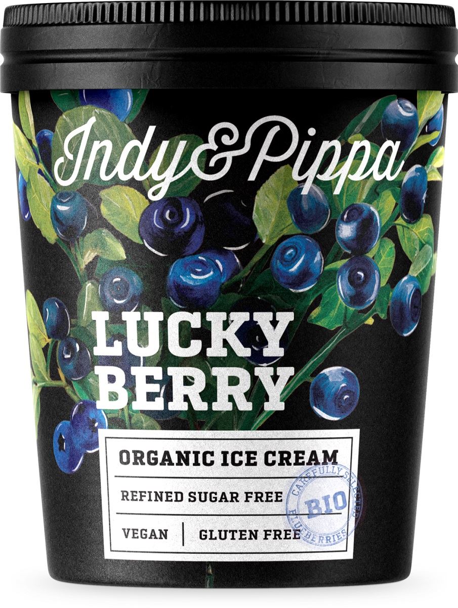 LODY WEGAŃSKIE BEZGLUTENOWE INDY & PIPPA JAGODA BIO 125 ml