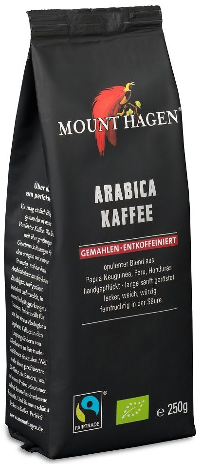 Kawa mielona bezkofeinowa arabica 100 % fair trade bio 250 g