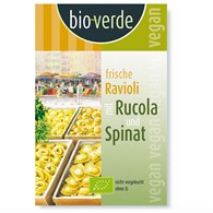 RAVIOLI ŚWIEŻE Z RUKOLĄ I SZPINAKIEM BIO 250 g - BIO VERDE