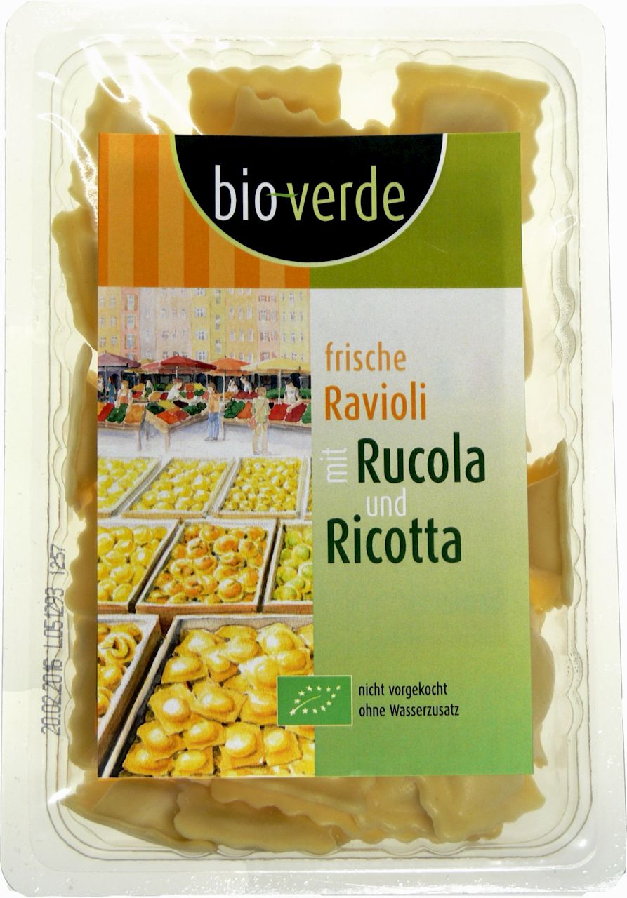 Ravioli świeże z rukolą i ricottą bio 250 g