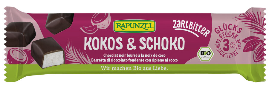 Batoniki kokosowe w czekoladzie gorzkiej bio 50 g