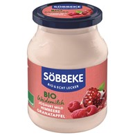 JOGURT KREMOWY MALINA - GRANAT BIO 500 g (SŁOIK) - SOBBEKE