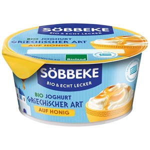 JOGURT TYPU GRECKIEGO Z MIODEM BIO 150 g - SOBBEKE
