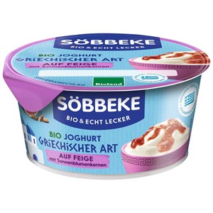 JOGURT TYPU GRECKIEGO Z FIGAMI I SŁONECZNIKIEM BIO 150 g - SOBBEKE