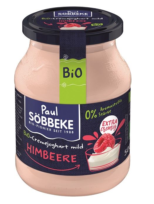 Jogurt kremowy malinowy bio 500 g (słoik)