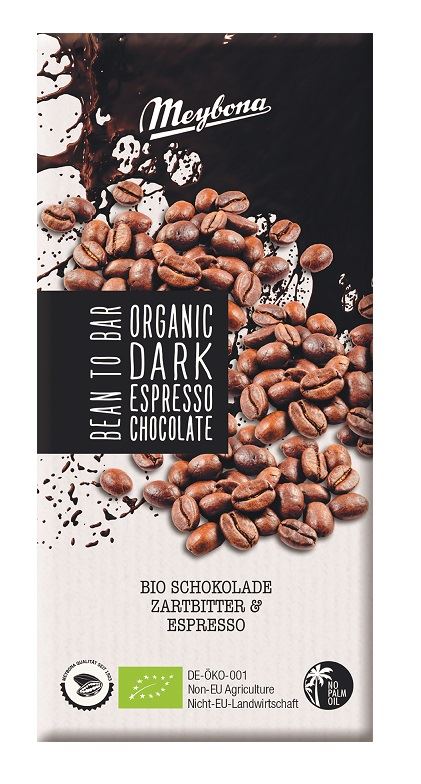 Czekolada gorzka z kruszonymi ziarnami kawy espresso bio 100 g