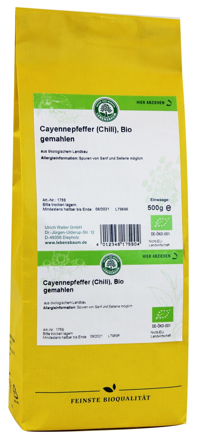 Chili (pieprz cayenne) bio 500 g