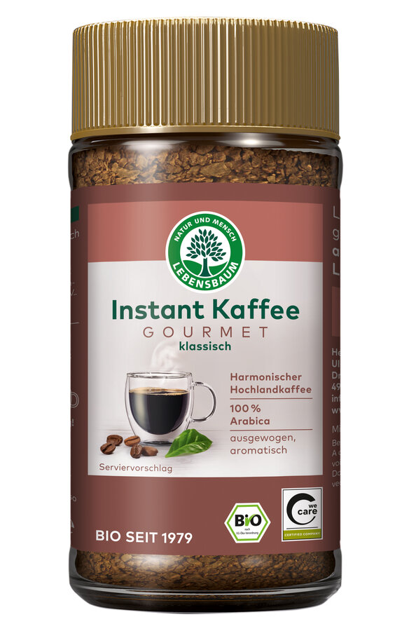 Kawa rozpuszczalna liofilizowana arabica gourmet 100 % bio 100 g