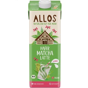 NAPÓJ OWSIANY MATCHA LATTE BEZ DODATKU CUKRÓW BIO 1 L - ALLOS