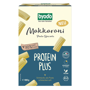 MAKARON PROTEINOWY (SEMOLINOWY Z DYNIĄ) RURKA MAKKARONI BIO 400 g - BYODO