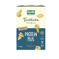 MAKARON PROTEINOWY (SEMOLINOWY Z DYNIĄ) SPIRALE TROTTOLE BIO 400 g - BYODO
