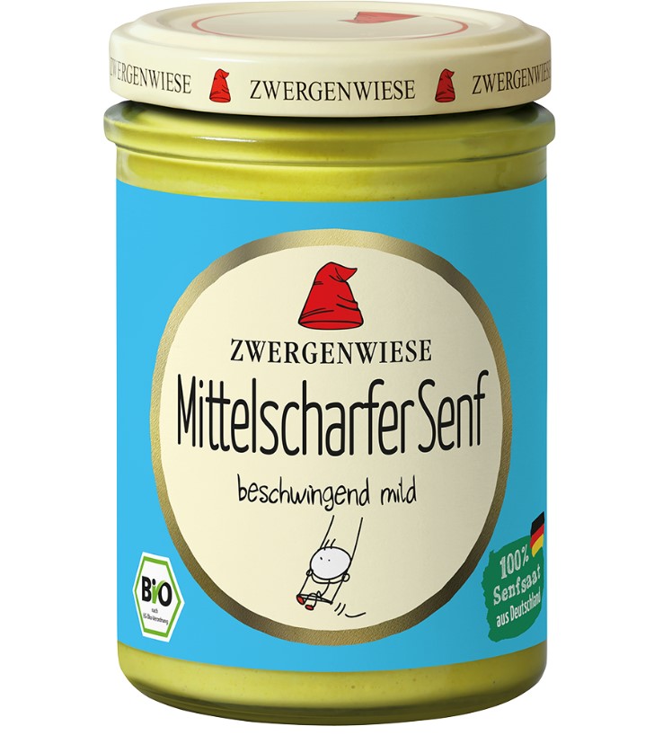 Musztarda średnio ostra bezglutenowa bio 160 ml