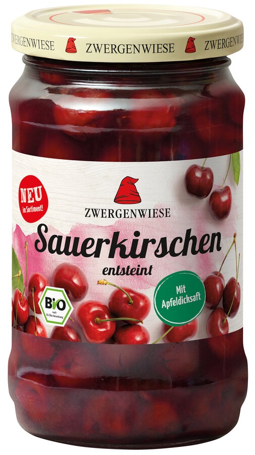 Wiśnie w lekkim syropie bezglutenowe bio 360 g (195 g) (słoik)
