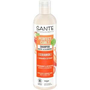 SZAMPON DO WŁOSÓW FALOWANYCH I KRĘCONYCH Z CERAMIDAMI I EKSTRAKTEM Z BANANA ECO 250 ml - SANTE