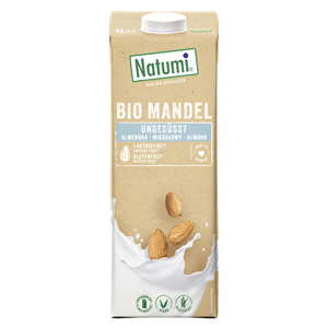 NAPÓJ MIGDAŁOWY BEZ DODATKU CUKRÓW BEZGLUTENOWY BIO 1 L - NATUMI