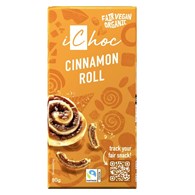 TABLICZKA KAKAOWA Z CYNAMONEM I KAWAŁKAMI WAFLI FAIR TRADE BIO 80 g - ICHOC (VIVANI)