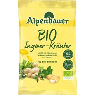 CUKIERKI Z NADZIENIEM O SMAKU IMBIROWO - ZIOŁOWYM BIO 90 g - ALPENBAUER