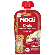 MUS JABŁKO - ŚLIWKA - BANAN - WIŚNIA - OWIES BEZ DODATKU CUKRÓW OD 1 ROKU DEMETER BIO 100 g - MOGLI