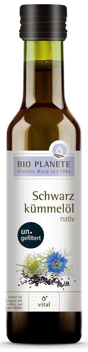 Olej z czarnuszki tłoczony na zimno niefiltrowany bio 250 ml