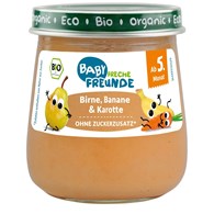 MUS GRUSZKA - BANAN - MARCHEW BEZ DODATKU CUKRÓW BEZGLUTENOWY OD 5 MIESIĄCA BIO 120 g - FRECHE FREUNDE