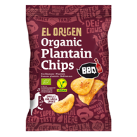 CHIPSY Z PLANTANA BBQ BEZGLUTENOWE BIO 80 g - EL ORIGEN
