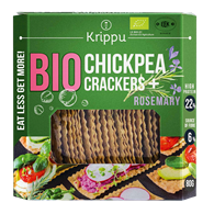 KRAKERSY PROTEINOWE Z CIECIERZYCY Z ROZMARYNEM BIO 80 g - KRIPPU