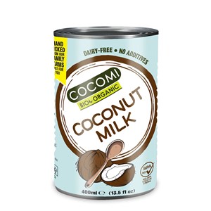 COCONUT MILK - NAPÓJ KOKOSOWY BEZ GUMY GUAR (17 % TŁUSZCZU) BIO 400 ml (PUSZKA) - COCOMI