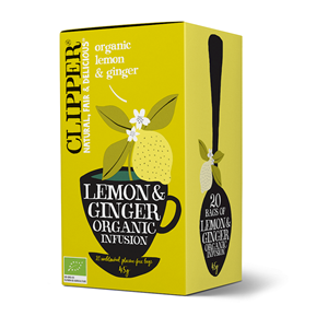 HERBATKA Z IMBIREM I CYTRYNĄ BIO (20 x 2,5 g) 50 g - CLIPPER