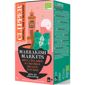 HERBATKA Z MIĘTĄ, CYNAMONEM I LUKRECJĄ (MARRAKESH MARKETS) BIO (20 x 1,75 g) 35 g - CLIPPER