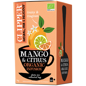 HERBATKA O SMAKU MANGO I OWOCÓW CYTRUSOWYCH BIO (20 x 1,8 g) 36 g - CLIPPER