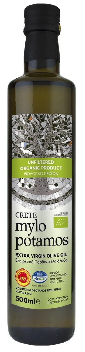 Oliwa z oliwek extra virgin niefiltrowana pdo kreta bio 500 ml