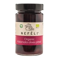 OLIWKI CZARNE KALAMATA BEZ PESTEK W ZALEWIE BIO 295 g (160 g) - NEFELI