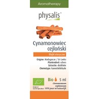 OLEJEK ETERYCZNY CYNAMONOWIEC CEJLOŃSKI BIO 5 ml - PHYSALIS