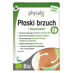 TABLETKI NA PŁASKI BRZUCH BIO 45 szt. - PHYSALIS