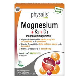 MAGNEZ + WITAMINA K2 I D3 30 TABLETEK - PHYSALIS