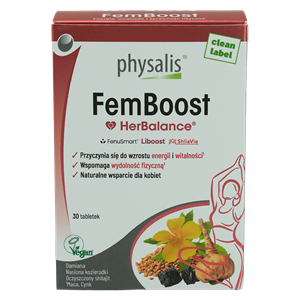TABLETKI NA ENERGIĘ DLA KOBIET (FEMBOOST) 30 szt. - PHYSALIS (HERBALANCE)