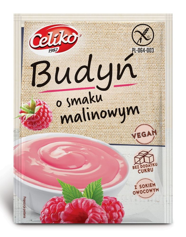 Budyń o smaku malinowym bezglutenowy 40 g
