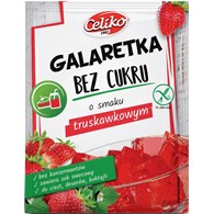 GALARETKA BEZ CUKRU O SMAKU TRUSKAWKOWYM BEZGLUTENOWA 14 g - CELIKO