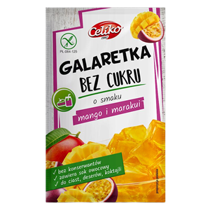 GALARETKA BEZ CUKRU O SMAKU MANGO - MARAKUJA BEZGLUTENOWA 14 g - CELIKO